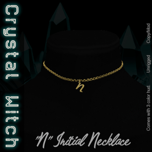 -CW- N Initial Necklace