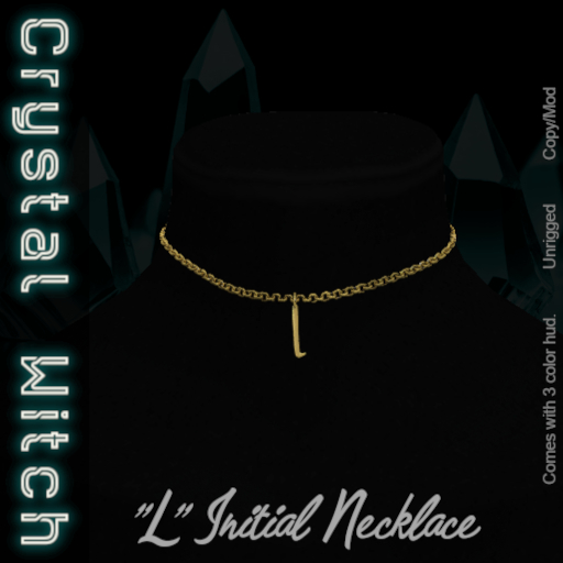 -CW- L Initial Necklace