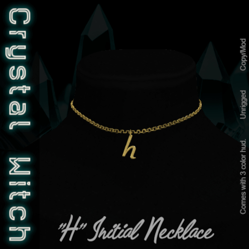 -CW- H Initial Necklace