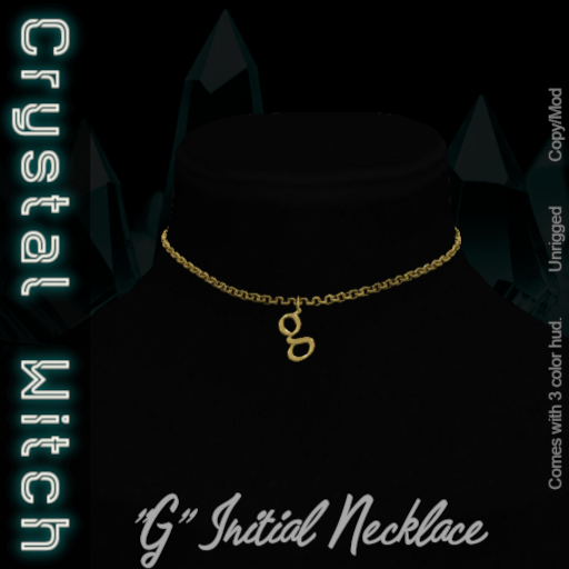 -CW- G Initial Necklace