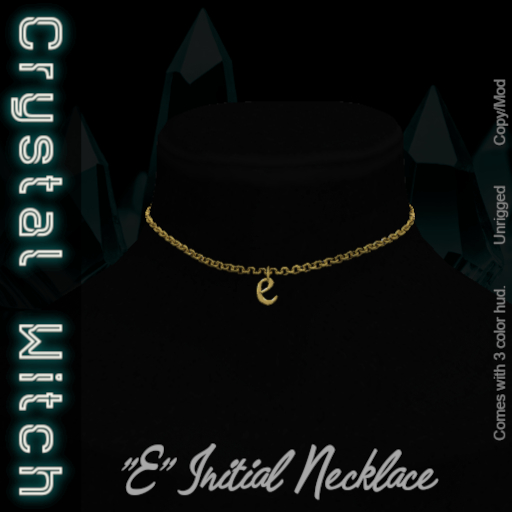 -CW- E Initial Necklace