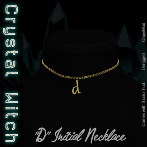 -CW- D Initial Necklace