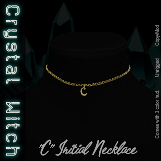 -CW- C Initial Necklace