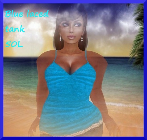 babyblue laced tank