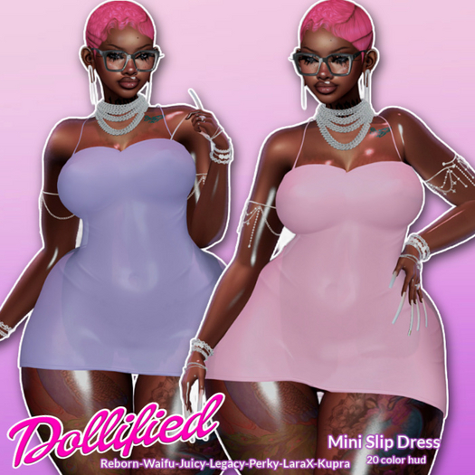 Dollified -Mini Slip Dress 