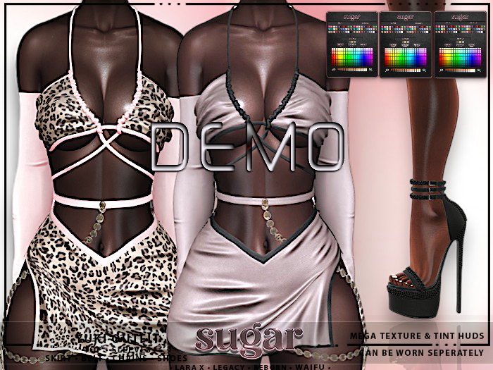 [sugar] Yuki Outfit [FAT PACK] TEXTURE & COLOR TINT HUDS] Demo