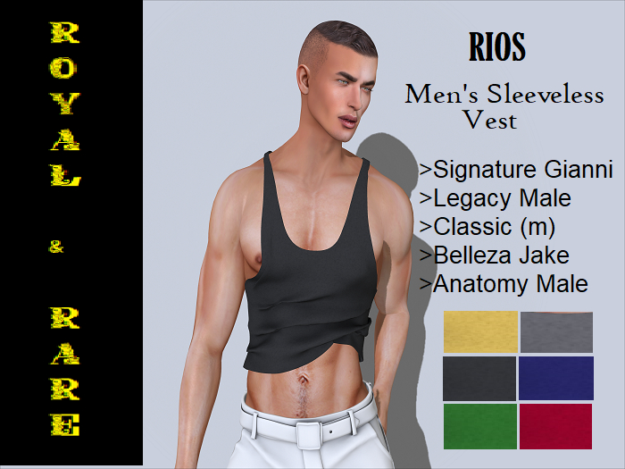 R&R RIOS Men's Sleeveless Vest - Red