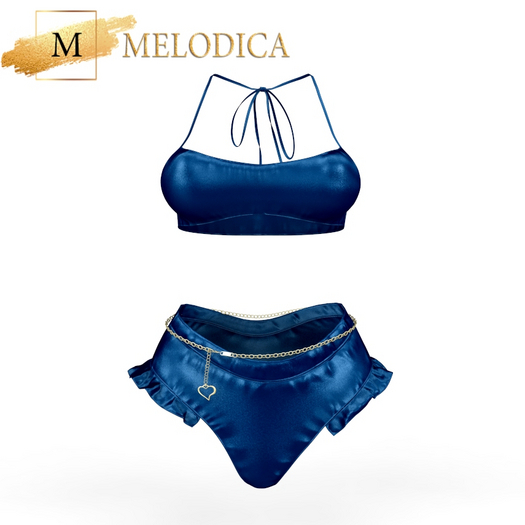 Blue Kupra Silk Outfit