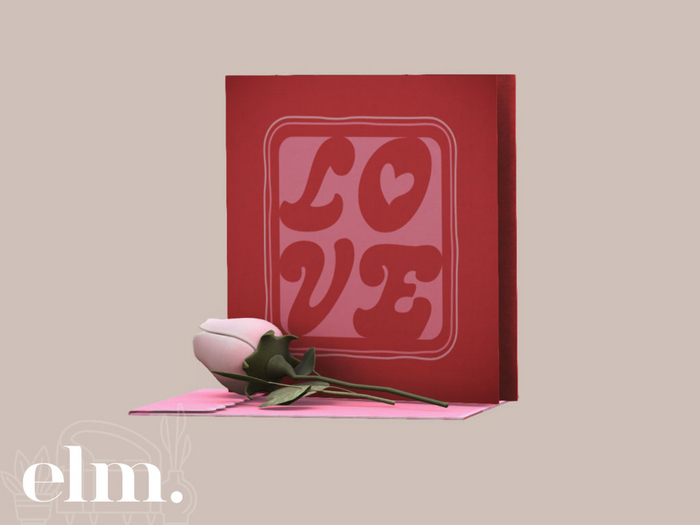 Elm. Valentine's Card//L-O-V-E