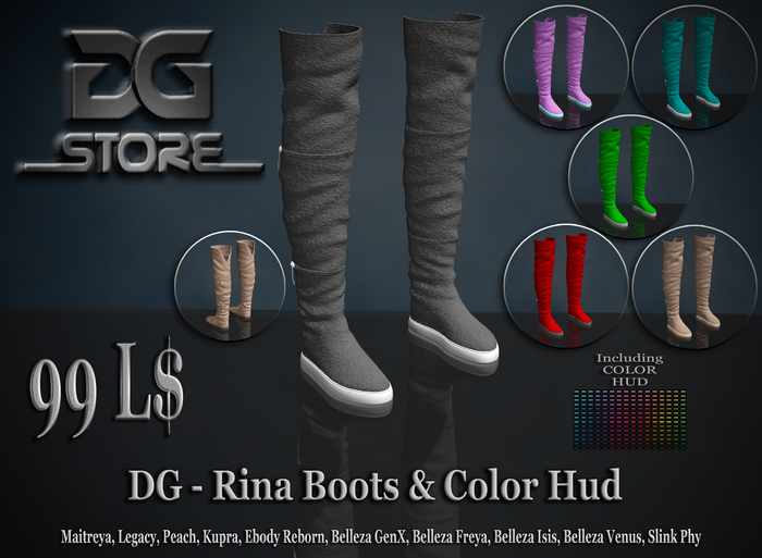 DG - Rina Boots & Multi Hud - DEMO - DEMO