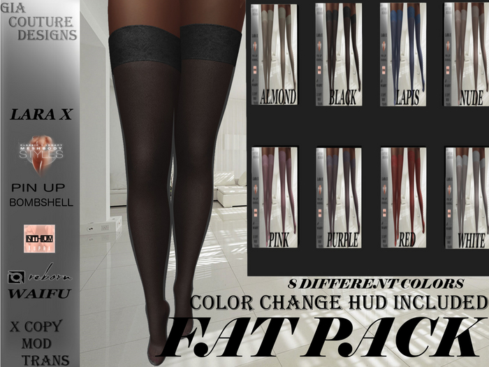 "GCD" Marilyn Opaque Stockings FAT PACK