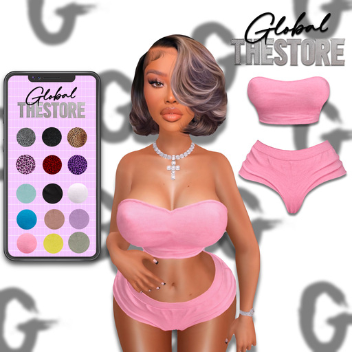 GLOBAL Light Pink Two Piece Outfit