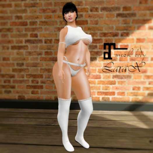White and Gold  outlaw outfit Demo ~ LaraX