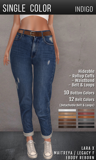 {COLD-ASH} LIA Boyfriend Jeans (single-indigo)