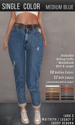 {COLD-ASH} LIA Boyfriend Jeans (single-mediumblue)
