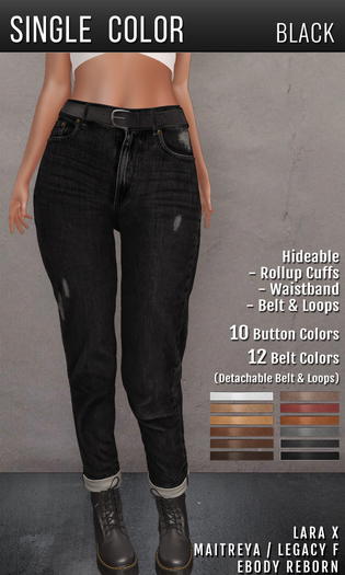 {COLD-ASH} LIA Boyfriend Jeans (single-pitchblack)