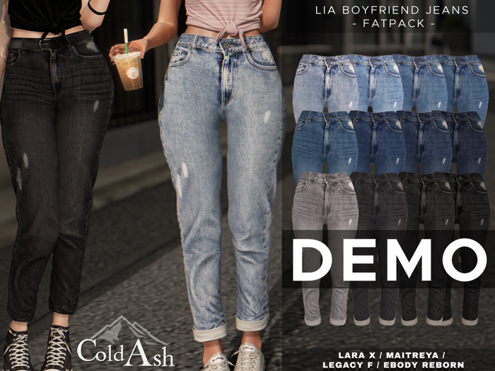 {COLD-ASH} DEMO LIA Boyfriend Jeans