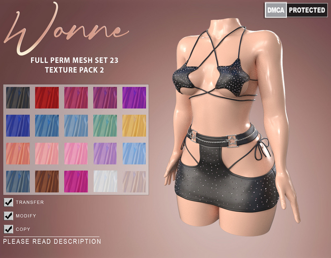 WONNE (23) Full Perm Mesh (Texture Pack 2)