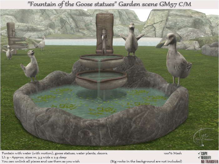 Fountain Goose statues GM57