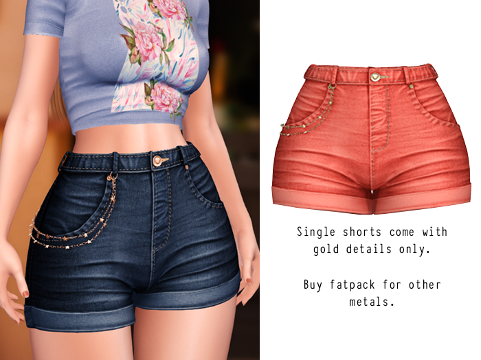 (fd) Star Chain Shorts - Strawberry