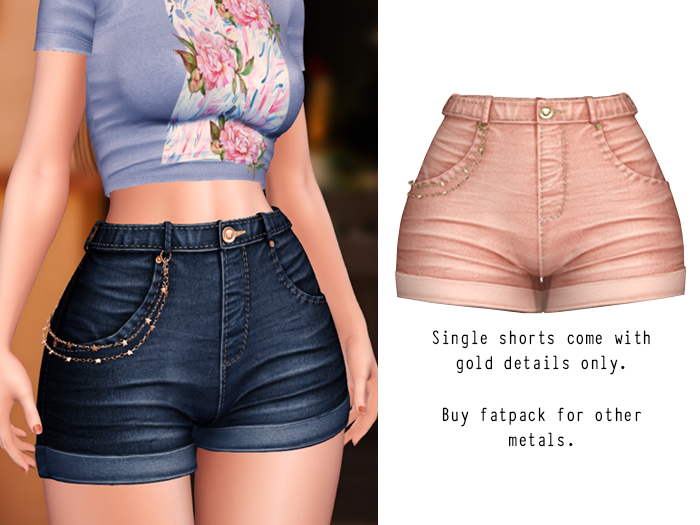 (fd) Star Chain Shorts - Peach