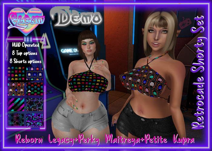 DEMO GLEAM: Retrocade Shorty Set