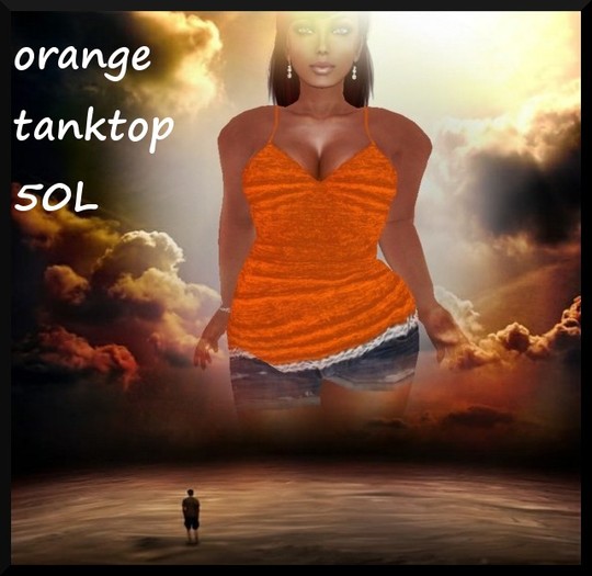 Orange laced tank