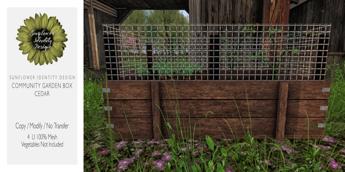 Sunflower ID Community Garden Box Cedar (Add Me)