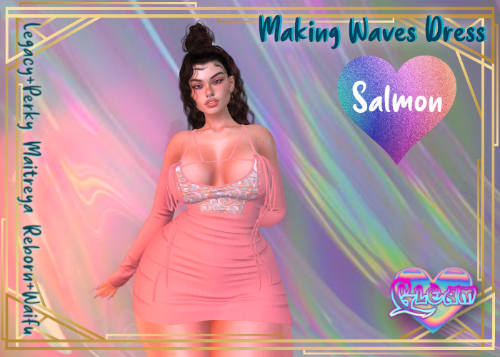 GLEAM: Making Waves Dress - Salmon