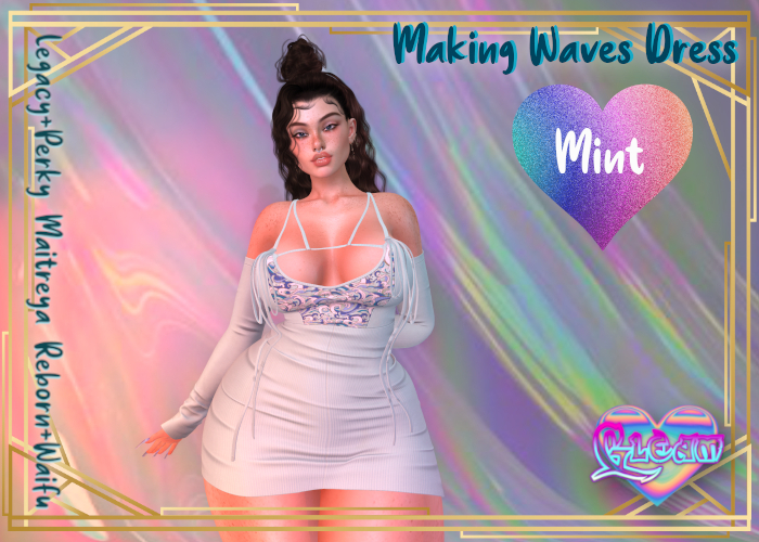 GLEAM: Making Waves Dress - Mint