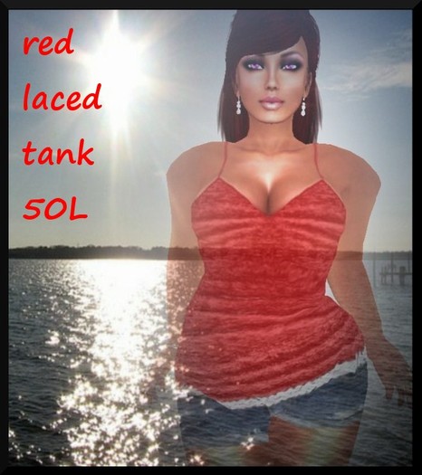 Red laced tankTop