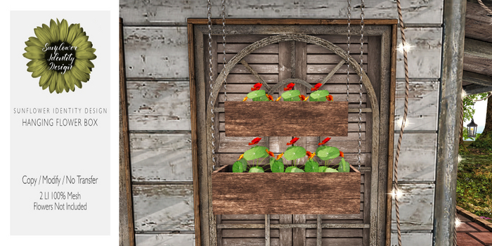 Sunflower ID Hanging Flower Box (Add Me)