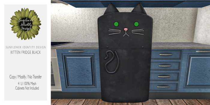 Sunflower ID Kitten Fridge Black (Add Me)