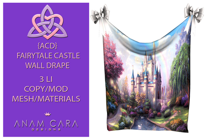 {ACD} Fairytale Castle Wall Drape
