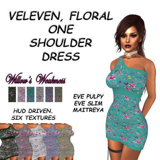 VELEVEN FLORAL ONE SHOULDER DRESS BOX