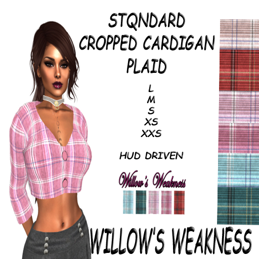STANDARD CROPPED CARDIGAN PLAID BOX