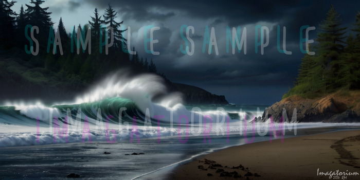 Stormy Beach-001 Backdrop