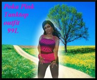 Pink Poka Tank  Outfit
