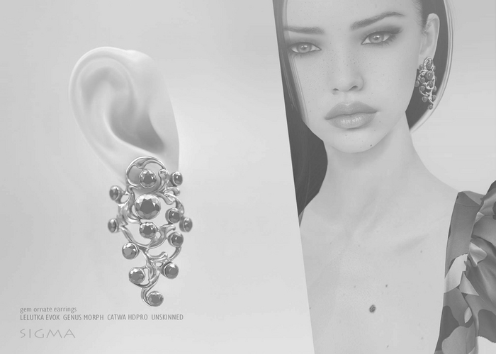 SIGMA Gem ornate earrings DEMO 