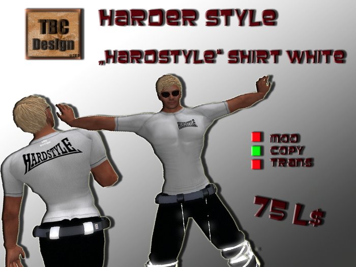 .:TBC Design:. Hardstyle Shirt White - Male