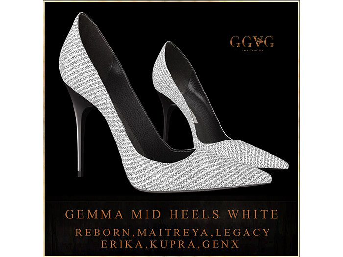 GGVG GEMMA HEELS WHITE