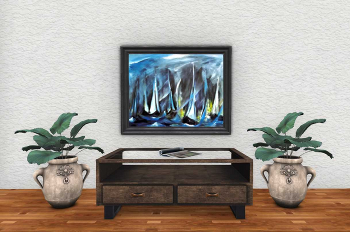 WATERCOLOR #19 MM BLUE SEA black 