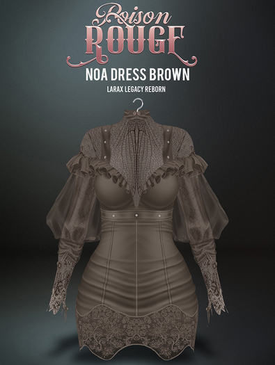 POISON ROUGE Noa Dress Brown