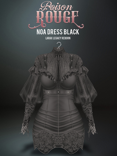 POISON ROUGE Noa Dress Black