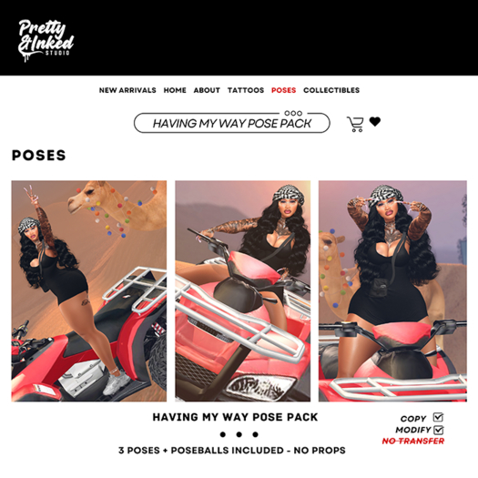 PRETTY & INKED STUDIO - HAVING MY WAY - POSE PACK