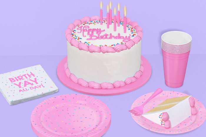 Birthday Cake Set (Pink) - Dispenses Cake