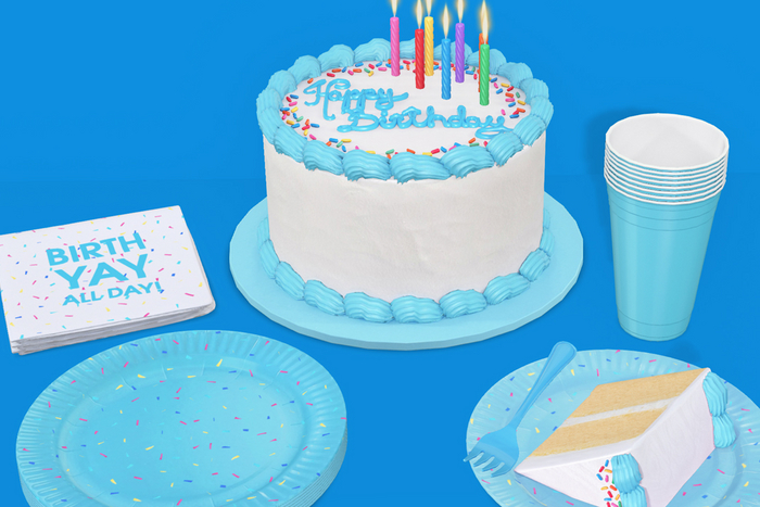 Birthday Cake Set (Blue) - Dispenses Cake
