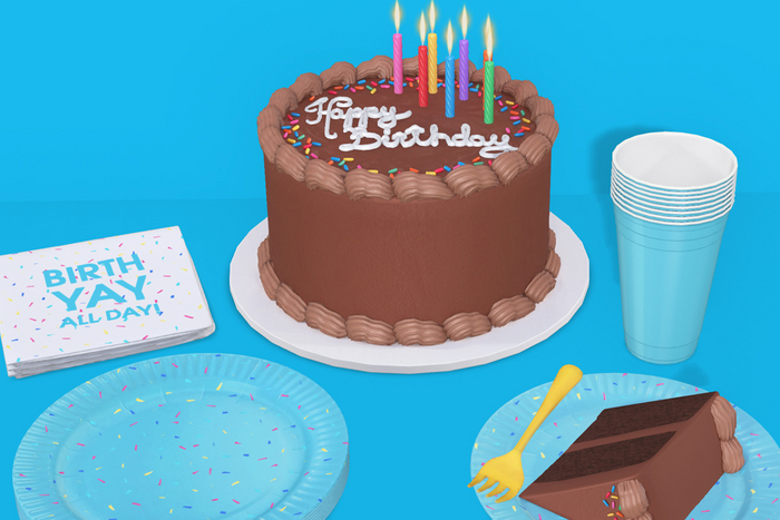 Birthday Cake Set (Chocolate) - Dispenses Cake