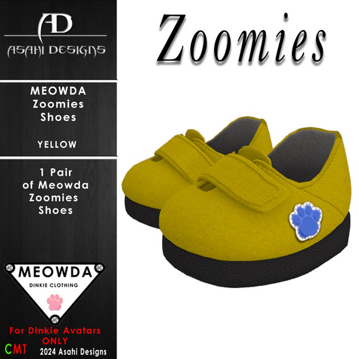 Meowda Zoomies Shoes Yellow 