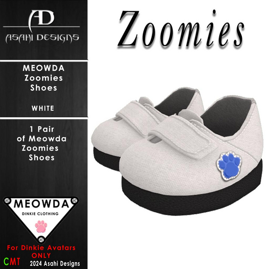 Meowda Zoomies Shoes White 